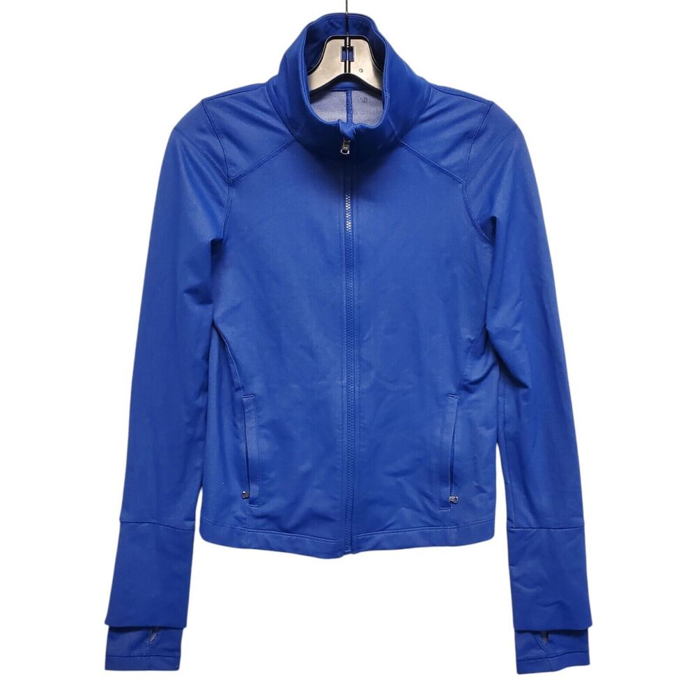 UNDER ARMOUR Jacket Womens Small Blue Full Zip Fitted Activewear Track Running